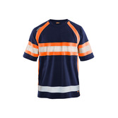 UV T-Shirt High Vis Marineblau/Orange XXL