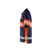 UV Polo Shirt High Vis Klasse 1 Marineblau/Orange XS
