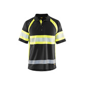 UV Polo Shirt High Vis Klasse 1 Schwarz/Gelb S