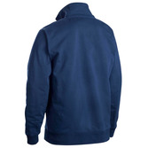 Sweater mit Half-Zip 2-farbig Marineblau/Kornblau XXXL