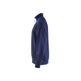 Sweater mit Half-Zip 2-farbig Marineblau/Kornblau XXL