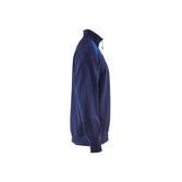 Sweater mit Half-Zip 2-farbig Marineblau/Kornblau XS