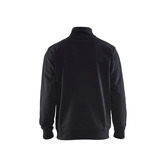 Sweater mit Half-Zip 2-farbig Schwarz/Kornblau S