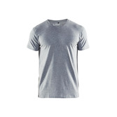 T-Shirt, V-Kragen Grau Melange S