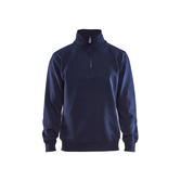 Sweater mit Half-Zip Marineblau XS