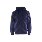 Sweatshirt mit Kapuze und Reißverschluss Marineblau 4XL