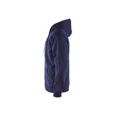 Sweatshirt mit Kapuze und Reißverschluss Marineblau S