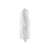 Sweatshirt mit Half-Zip Weiß 4XL