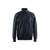 Sweatshirt mit Half-Zip Dunkel Marineblau XS