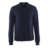 Langarm Polo Shirt Marineblau XXXL