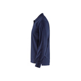 Langarm Polo Shirt Marineblau XS