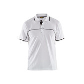 Polo Shirt Weiß/Dunkelgrau L