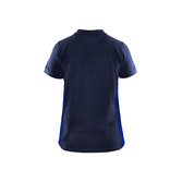Damen Polo Shirt Marineblau/Kornblau L