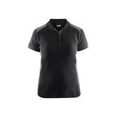 Damen Polo Shirt Schwarz/Grau XXXL