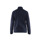 Damen Sweatshirt mit Reißverschluss Dunkel Marineblau/Schwarz XL