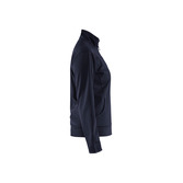 Damen Sweatshirt mit Reißverschluss Dunkel Marineblau/Schwarz XXL
