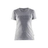 Damen T-Shirt 3D Grau Melange M