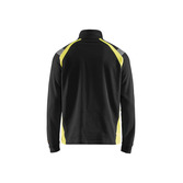 Sweatshirt mit Half-Zip Schwarz/Gelb 4XL