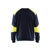 Flammschutz Sweatshirt Marineblau/ High Vis Gelb L