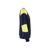 Flammschutz Sweatshirt Marineblau/ High Vis Gelb S