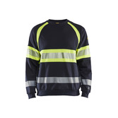 Multinorm Sweatshirt Marineblau/ High Vis Gelb XS