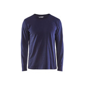 Langarm T-Shirt Marineblau M