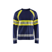 High Vis Shirt langärmelig Marineblau/Gelb XL