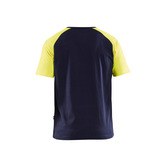 T-Shirt Marineblau/Gelb 4XL