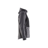 Kapuzensweater mit durchgänigem Reißverschluss Schwarz Melange 4XL