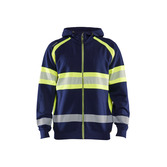Hi-vis Sweatshirt hoodie Marineblau/Gelb S