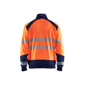 High Vis Sweatshirt Half-Zip High Vis Orange/Marineblau XL