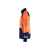 High Vis Sweatshirt mit Reißverschluss High Vis Orange/Marineblau 4XL