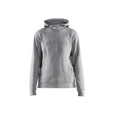 Damen Kapuzensweater 3D Grau Melange XXXL