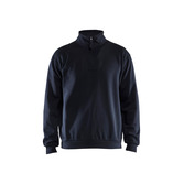 Sweatshirt Half-zip Marineblau XL
