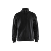 Sweatshirt Half-zip Schwarz L