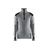 Wollsweater Grau Melange/Dunkelgrau XL