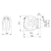RECA ROLLFIX AIR samonavíjecí buben s hadicí v plastovém pouzdře 12m průměr vnitřní 8/ vnější 12 mm