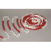 Uzavírací řetěz plastový 6 mm červený/bílý 50 m