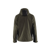Softshell Jacke mit Kapuze Dunkel Olivgrün/Schwarz 4XL