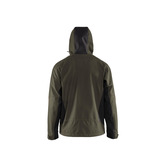 Softshell Jacke mit Kapuze Dunkel Olivgrün/Schwarz XL