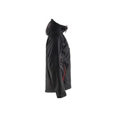 Softshell Jacke mit Kapuze Schwarz/Rot XS