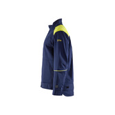 Schweißer Jacke Marineblau/ High Vis Gelb XS