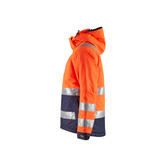 Damen High Vis Winterjacke High Vis Orange/Marineblau M