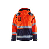 High Vis Shell Jacke High Vis Orange/Marineblau XXXL