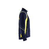 Microfleece Jacke Marineblau/ High Vis Gelb XS