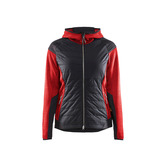 Damen Hybrid Jacke Rot/Schwarz S