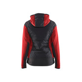 Damen Hybrid Jacke Rot/Schwarz M