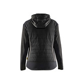 Damen Hybrid Jacke Dunkelgrau/Schwarz M