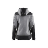 Damen Strickjacke Grau Melange/Schwarz XL