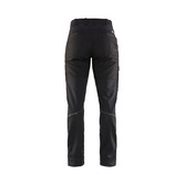 Damen Servicehose mit Stretch Schwarz/Rot C48